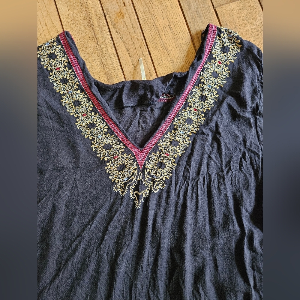 FREE PEOPLE Black Peasant Blouse - Picture 4 of 7